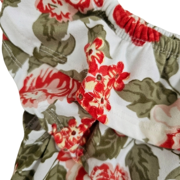 1st Kiss Floral Green Red Floral Midi Dress - Picture 5 of 6